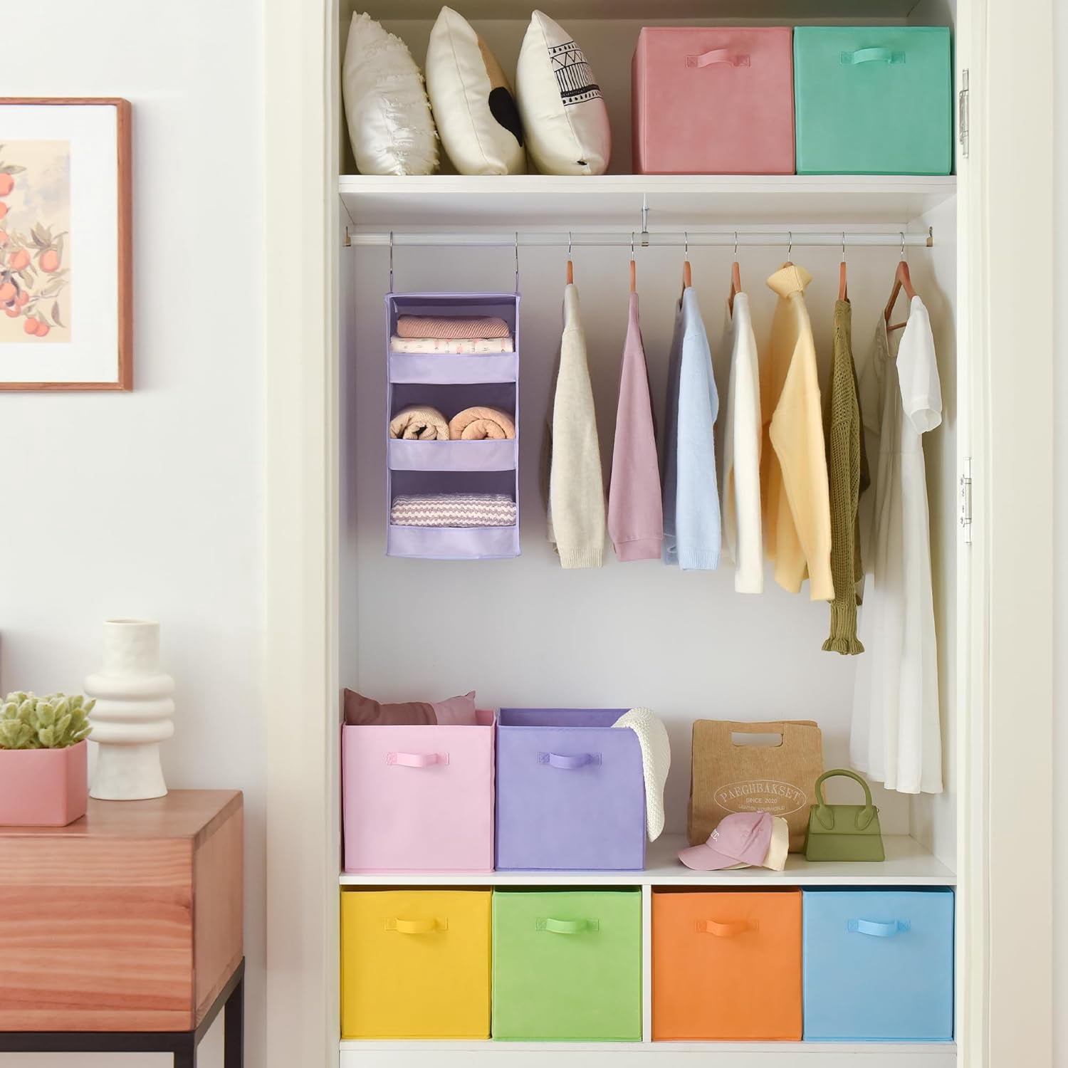 GRANNY SAYS Storage Cube Organizer, 13 Inch Cube Storage Bins, Fabric Storage Bins for Cube Shelf & Closet, 8-Pack
