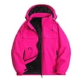thumbnail image 2 of Men's Jacket Cameland Men's Fall Winter Casual Workwear 3-in-1 Waterproof Windproof Hiking Jacket Outdoor Detachable Liner Coat Hot Pink XXL, 2 of 6