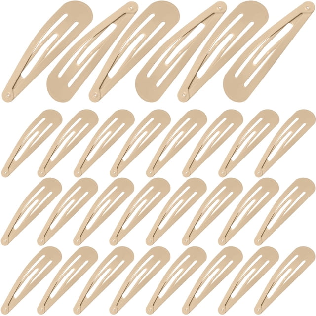 WILLBOND 30 Piezas Pinzas para el Cabello Grandes de Metal de 3,1 Pulgadas Pasadores Antideslizantes Accesorios para el Cabello para Mujer (Taupe)