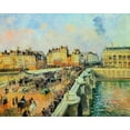 thumbnail image 2 of Pissarro, Camille 24x20 Black Ornate Wood Framed with Double Matting Museum Art Print Titled - Pont Neuf, Afternoon, Sunlight , 2 of 4
