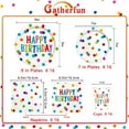 thumbnail image 2 of Happy Birthday Decorations: Kids' Birthday Party Supplies with Dots Design - Includes Happy Birthday Plates and Napkins, Disposable Paper Cups, Serves 16, 2 of 7