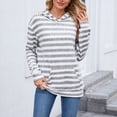 thumbnail image 6 of ManxiVoo Women's Long Sleeve Hooded Sweatshirt Sporty Pullover with Pockets Loose Fit Casual Streetwear XXL Size Light Ashy, 6 of 9