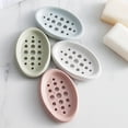 Silicone Flexible Soap Dish Storage Holder Bathroom Soap Plate Tray Drain Box - Walmart.com