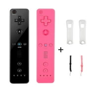 2 Packs Wii Games Controller, Remote Controller for Nintendo Wii/Wii U with Motion Plus, Wii/WIi U Sport Console for Nintendo with Silicone Case & Wrist Strap