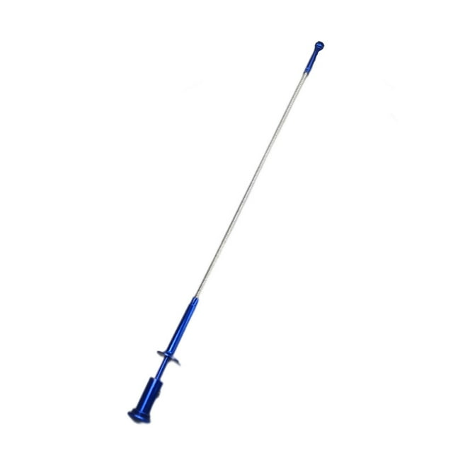 Grabber Tool Recogedor magnético de cuatro garras, aspirador de manguera flexible con luces LED, herramienta de asistencia de alcance flexible, larga y práctica para recoger basura - Azul