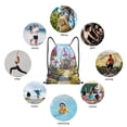 thumbnail image 6 of Honeii Dreamy Mushroom House Print Drawstring Backpack,Drawstring Bags String Backpack Gym Cinch Sack Backpack Sport Bag Draw-Medium, 6 of 6