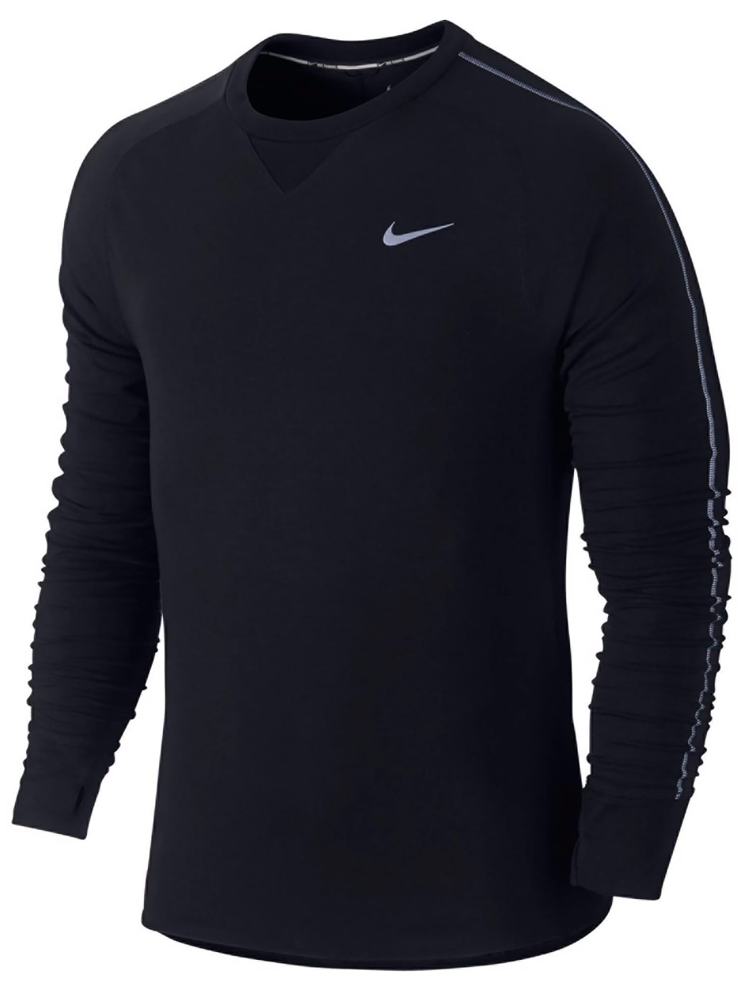 Nike Men's Dri-FIT Sprint Crew Running Shirt, Black, Medium - Walmart.com