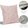 thumbnail image 4 of Pink and White Cheetah Pillow Covers 18x18 Inch Set of 2 Modern Leopard Print Outdoor Throw Pillow Covers Animal Spots Rustic Farmhouse Pillowcases Square Cotton Linen Cushion Covers for Couch Decor, 4 of 6