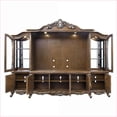 thumbnail image 5 of Entertainment Furniture Latisha Antique Oak Finish with Floral Trim, Touch Light & Tempered Glass | Oak | TV Size Ranges 60-69 inches, 5 of 6