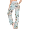 thumbnail image 5 of GZHJMY Women's Pajama Pants Decorative Flowers Pattern Comfy Stretch Sleepwear Womens Wide Leg Pants Casual Loose Yoga Sweatpants Comfy Lounge Pajama, X-Large, 5 of 7