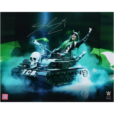 Shotzi Blackheart WWE Autographed 16'' x 20'' Riding TCB Tank Photograph