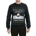 thumbnail image 2 of Wild Bobby Have a Holly Jawlly Christmas Shark Sweater | Funny Holiday Unisex Crewneck Sweatshirt, 2 of 5