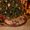 D, variant on Vintage Cute Style Round Christmas Tree Skirt Decorations, 35.4" Dia Rustic Classic Print Soft Wrinkle Resistant Non-slip Fabric Xmas Tree Base Cover Mat for Xmas Home Party Mantel Room Decor