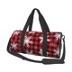 thumbnail image 1 of Fotbe Snowflakes On A Buffalo Plaid Bolsa Deportiva de Lona Plegable con Estampado, Bolsa de Gimnasio con Bolsillo Seco/Húmedo, Bolsa de Viaje Ultraligera de Gran Capacidad, 1 of 6