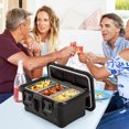thumbnail image 2 of Costway 3 PCS Insulated Food Pan Container 31 QT Stackable Hot Box with 3 Transparent Pans, 2 of 8