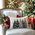 thumbnail image 6 of Christmas Throw Pillow Covers 12 x 20 Inch Set of 4, Xmas Trees Merry and Bright Happy Holidays Farmhouse Decorative Cushion Cases for Home Decoration G435N-12, 6 of 6
