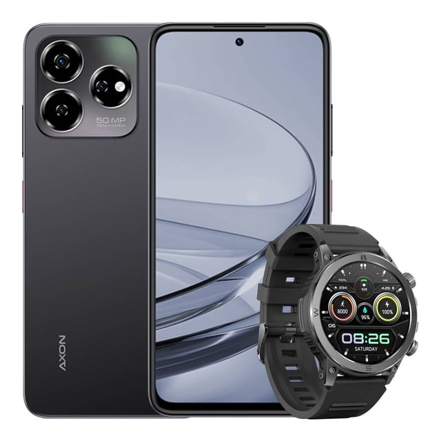 Smartphone ZTE Axon 60 + Smartwatch 256 GB Negro Telcel