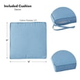 thumbnail image 4 of Outdoor PE Wicker Foldable Reclining Chair with Denim Seat Cushion, 4 of 10
