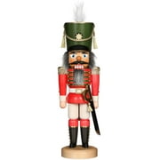 17" Free Standing Christian Ulbricht Handcrafted Wooden Red Soldier Nutcracker