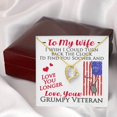 thumbnail image 3 of To My Military Wife Necklace - Love Your Husband - Amazing Wife Gift From Husband, Military Veteran Wife, Army Wife Gift - Forever Love Necklace - White Gold or Yellow Gold - Gift Box, 3 of 5