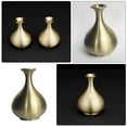 thumbnail image 3 of Raindrops 1Pack Golden Brass Compact Miniature Vase for Flower Arrangement Home Decoration 8.5X4.5X4.5in, 3 of 8