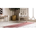 thumbnail image 4 of Unique Loom Tapis d'Extérieur Collection Transitionnel Intérieur et Extérieur Casual Solide Zone Tonale, 2 x 6 Pieds, Rouille Rouge/beige, 4 of 10