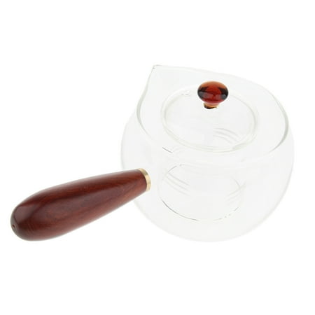 

300 Ml Borosilicate Glass Teapot With Wooden Handle -resistant Boiling Tea