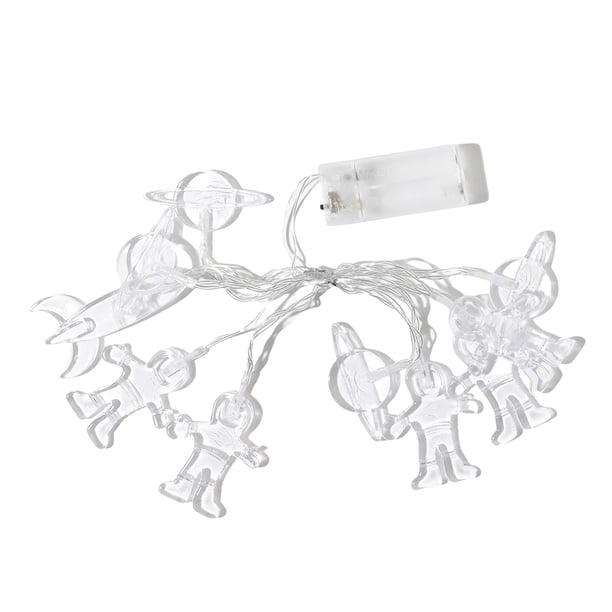 Billuyoard de cohete de astronauta, adorno de iluminación interesante, diseño de escena alimentado por batería, lámpara DIY, Kits de decoración para fiestas Vistoso