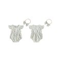 thumbnail image 2 of vera natura Baby Girls Summer Rompers Flying Sleeve O Neck Floral Romper with Headband, 2 of 8