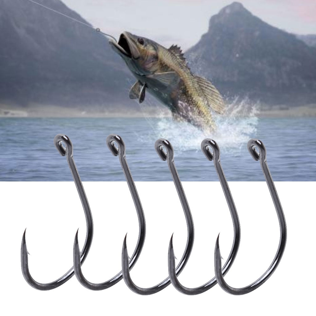 500pcs Assorted Sharpened Metal Fishing Hooks Tackle Lures Baits 10Size+Box NIUS 