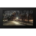 thumbnail image 2 of Frank, Assaf 24x14 Black Modern Framed Museum Art Print Titled - Path in cental park at night, winter, snow, New York., 2 of 5
