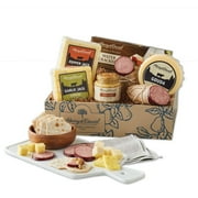 Harry & David Deluxe Meat & Cheese Gift Box, Gourmet Sausage, Assorted Cheeses, Crackers & Mixed Nuts, Charcuterie Board Gift Basket For Cheese Lovers, Meat And Cheese Gift Basket For All Occasions