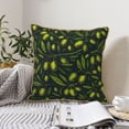thumbnail image 6 of Kll Green Branch Olive Decorative Throw Pillow Covers Velvet Soft For Couch Sofa Bedroom Living Room Outdoor -16"X16", 6 of 8