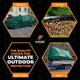 thumbnail image 2 of Heavy Duty Poly Tarp 12 Feet x 12 Feet 10 Mil Thick Waterproof, UV Blocking Protective Cover - Reversible Green and Black - Laminated Coating - Rustproof Grommets - by Xpose Safety, 2 of 8