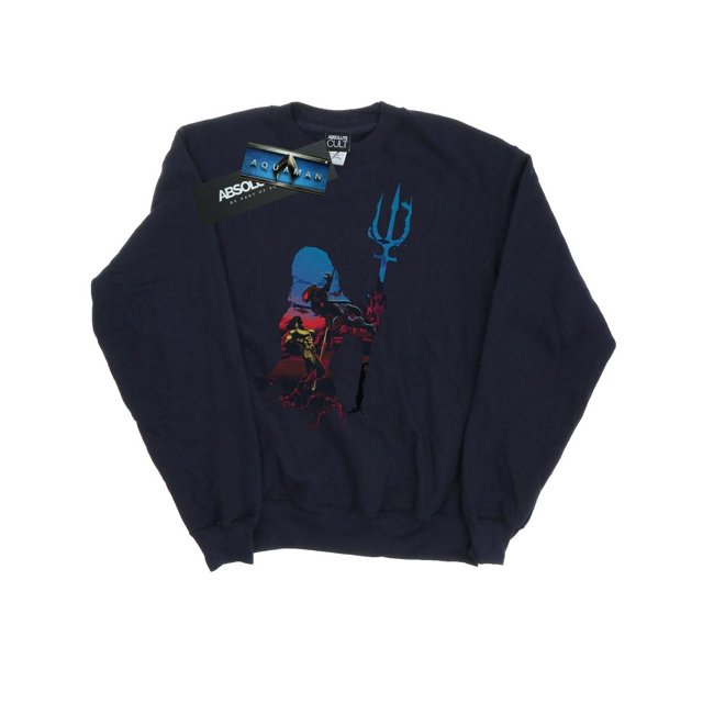 DC Comics Homme Sweat-Shirt de Combat Silhouette Aquaman
