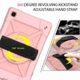 thumbnail image 4 of Dteck For Samsung Galaxy Tab A7 10.4" 2020 T500 T505 Heavy Duty Rugged 3 Layer Full Body Protection Case Kickstand with Shoulder Strap & Hand Strap, Rosegold, 4 of 6
