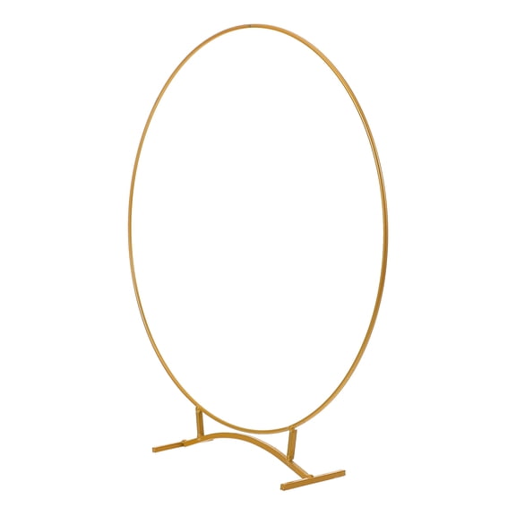 HEANUJJ Strong Metal Floral Hoop with Stand in Golden for DIY Crafting and Wedding Table Decor