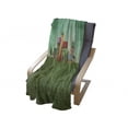 thumbnail image 4 of Mural Soft Flannel Fleece Throw Blanket, Village of Abstract Shaped Colorful Housesnd Bushy Trees on Greenery Grass Field, Cozy Plush for Indoor and Outdoor Use, 70" x 90", Multicolor, by Ambesonne, 4 of 6