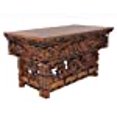 thumbnail image 3 of DharmaObjects Solid Wood Hand Carved Shrine Altar Meditation Table (Medium, Dark), 3 of 10