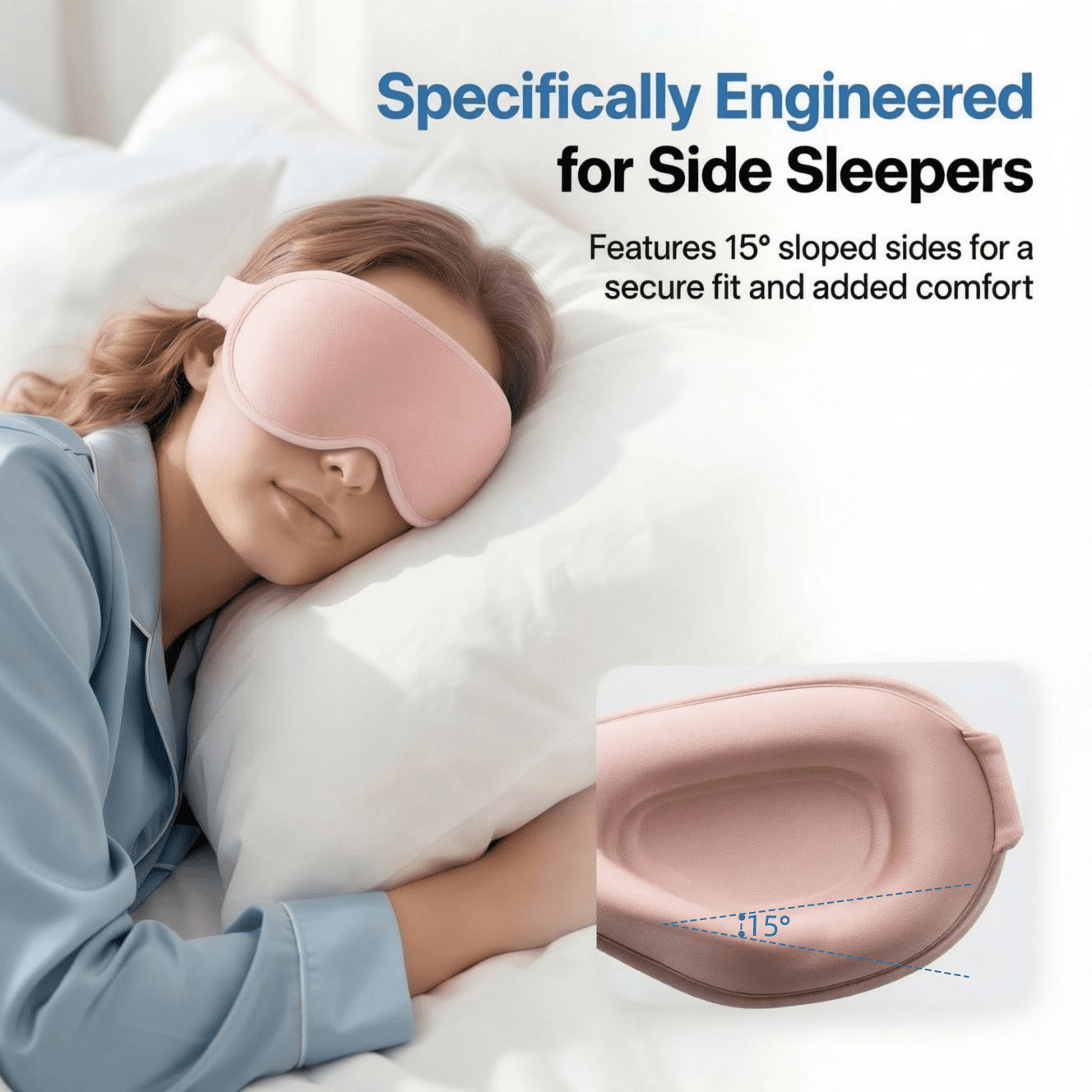 FACEMOON 2 Pack Adult Weighted Sleep Mask – Memory Foam Zero Pressure Design | 99% Light Blocking Comfort | Lash Extension Safe