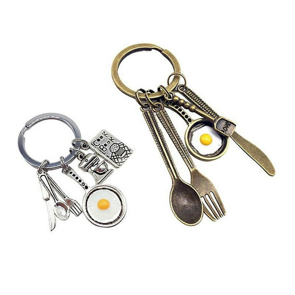 2pcs Fork Spoon Keychain