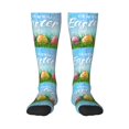 thumbnail image 1 of Fotbe Happy Easter Calcetas Divertidas Estampadas para Hombre y Mujer, Calcetas de Algodón hasta la Rodilla para Caminar, Correr, Enfermería y Embarazo, 1 of 6