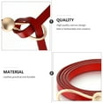 thumbnail image 3 of Miangastore Fashion Accessory Red Leather 1Pack 4.6X0.8X0.2In, 3 of 9