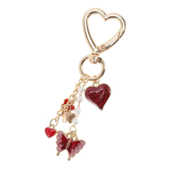 Vocoste 1 Pc Stylish Butterfly Heart Handbag Charm Bag Accessories Red