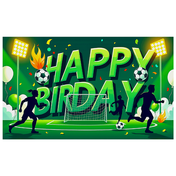 Football Themed Happy Birthday Background Banner Party Supplies for Birthday Party Photography Props Decorations Backdrop
