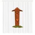 thumbnail image 2 of Ambesonne Viking Shower Curtain, Mythological Totem Pole Art, 69"Wx75"L, Cinnamon and Fawn, 2 of 4