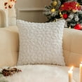thumbnail image 4 of YIKA Plushs Christmas Snowflakes Throw Pillow Cover Cushion Cover With Invisible Zipper Closure One Pillow Cover No Pillow Insert Christmas Decorations B, 4 of 6