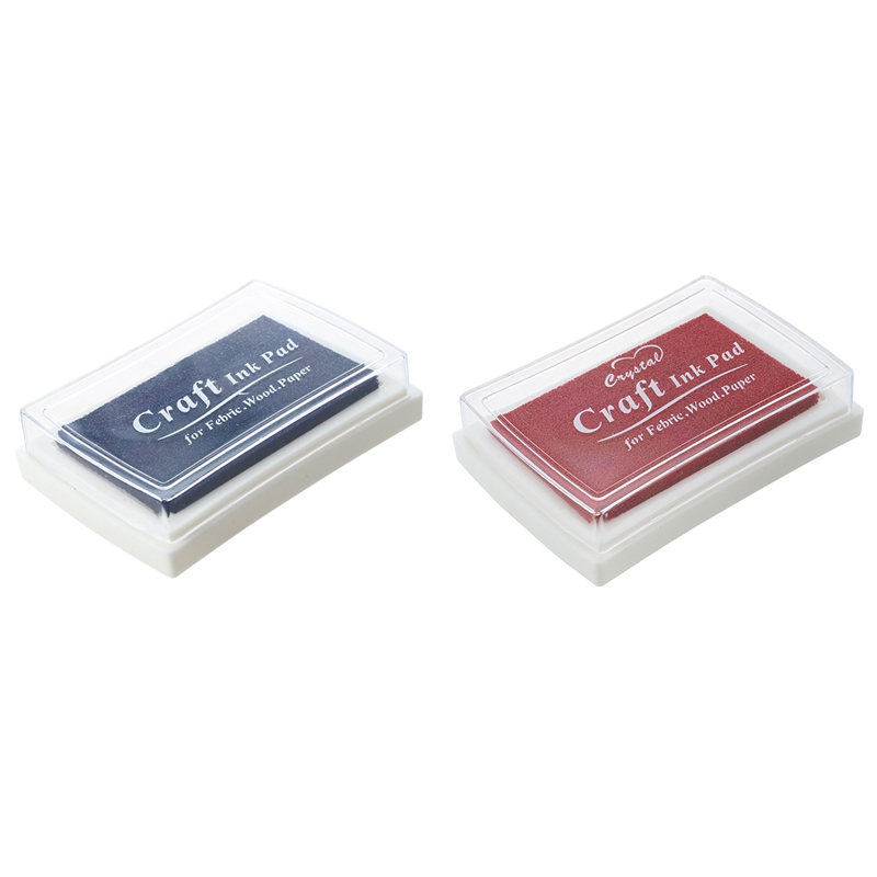 Ink Pad Ink Color Red Fingerprint Gift for Children & Blue Ink Pad