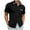 Black, variant on Men's Casual Button Down Shirts, Breathable Stretch Lapel Collar Summer Short Sleeve Shirts Wine Size 3XL
