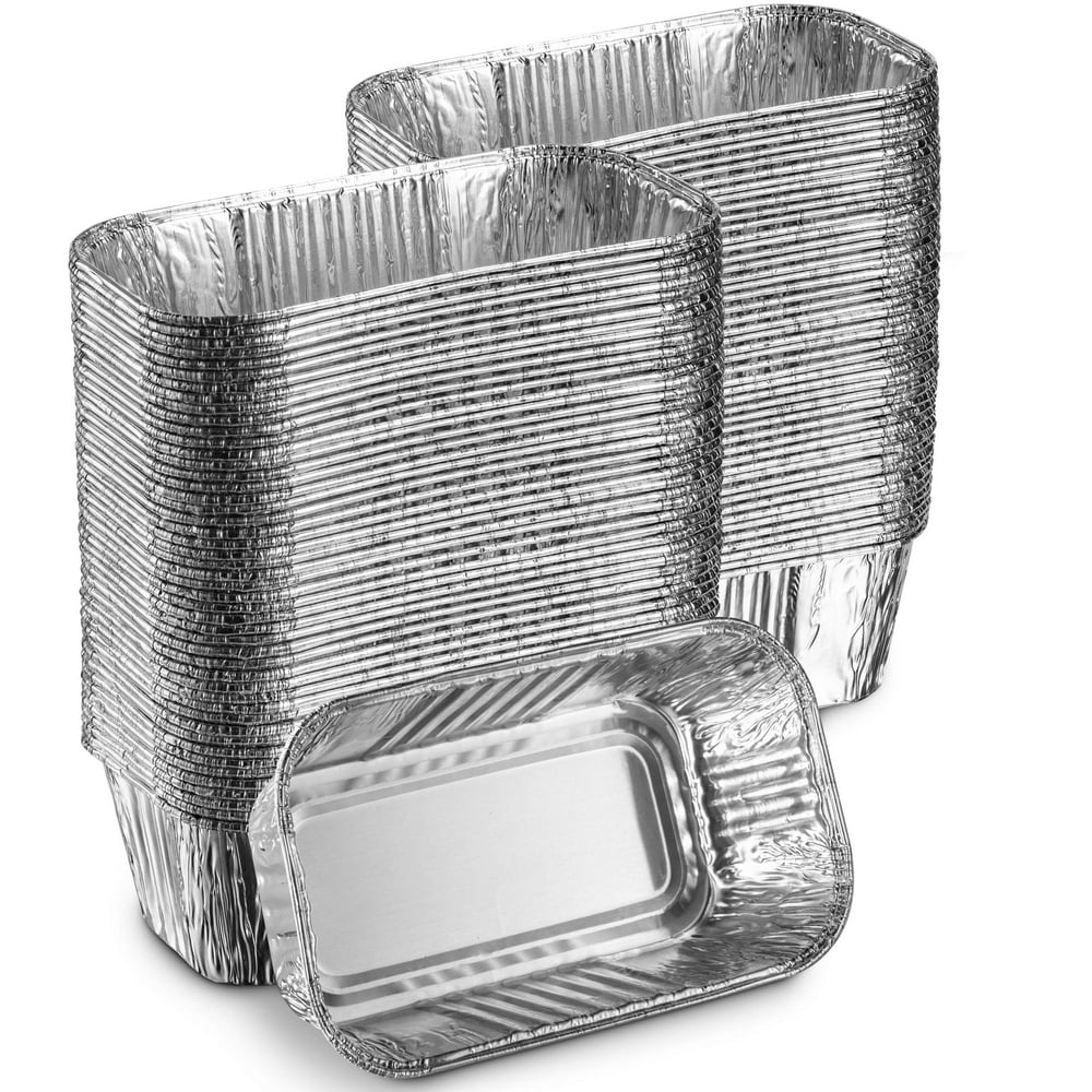 MontoPack 100-Pack of Super-Thick Aluminum Mini Loaf Baking Pans